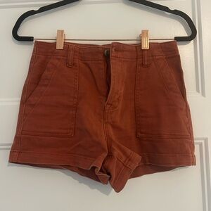 Harper Orange High Waist Shorts